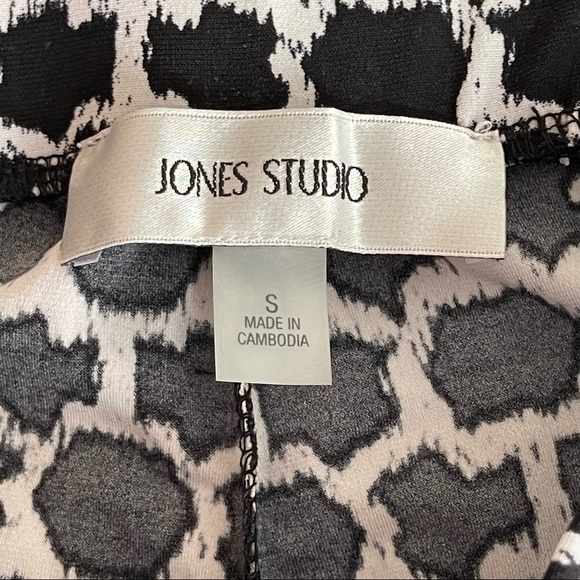 Jones Studio Black & White Print Wide Leg Pants Size Small - Picture 7 of 7
